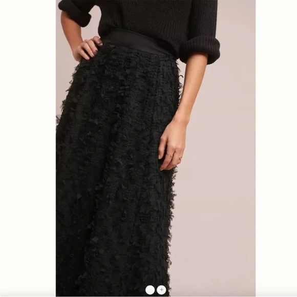 NWT Anthropologie ERI + ALI “Rive Dorite” Maxi skirt black size XS - Picture 3 of 8